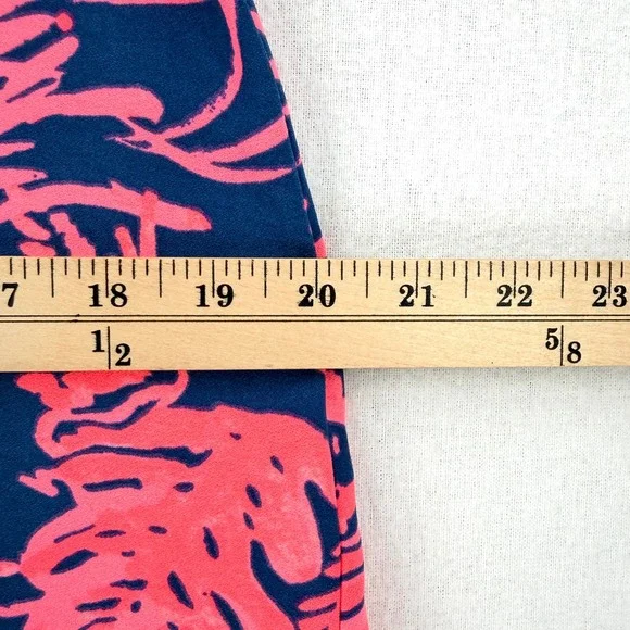 LILLY PULITZER Donna Romper Women 4 Indigo Night Caw Blue Pink Parrot Sleeveless - Picture 14 of 16